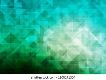 Light Green vector abstract mosaic abstract mosaic. Geometric illustration in Origami style with gradient.  A completely new template for your business design.