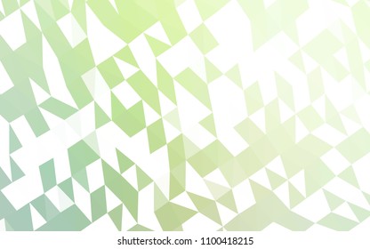 Light Green vector abstract mosaic template. A sample with polygonal shapes. Triangular pattern for your business design.