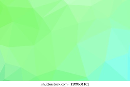 Light Green vector abstract mosaic backdrop. Creative illustration in halftone style with triangles. Brand new style for your business design.