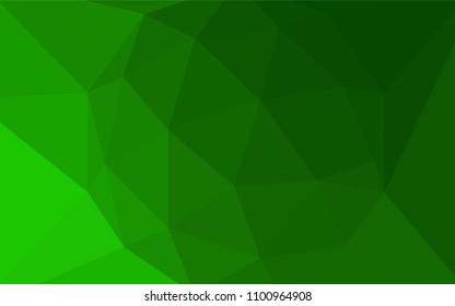 Light Green vector abstract mosaic backdrop. A sample with polygonal shapes. A completely new design for your leaflet.