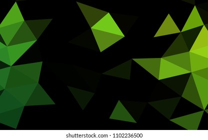 Light Green vector abstract mosaic abstract mosaic. Geometric illustration in Origami style with gradient.  The completely new template can be used for your brand book.