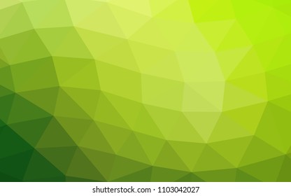 Light Green vector abstract mosaic abstract mosaic. Triangular geometric sample with gradient.  The elegant pattern can be used as part of a brand book.