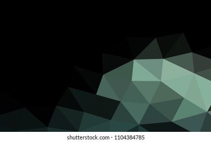 Light Green vector abstract mosaic abstract mosaic. A completely new color illustration in a vague style. The best triangular design for your business.