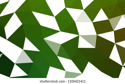 Light Green vector abstract mosaic abstract mosaic. Glitter abstract illustration with an elegant design. The template can be used as a background for cell phones.