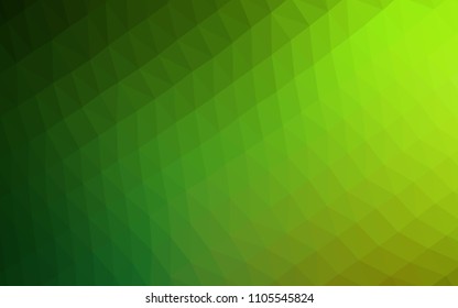 Light Green vector abstract mosaic pattern. Colorful illustration in abstract style with gradient. The polygonal design can be used for your web site.