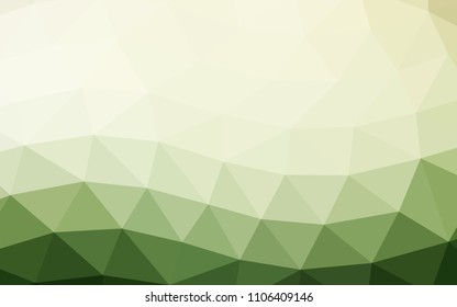 Light Green vector abstract mosaic abstract mosaic. Colorful abstract illustration with gradient. Triangular pattern for your business design.