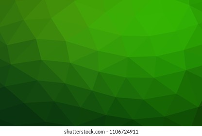 Light Green vector abstract mosaic abstract mosaic. Geometric illustration in Origami style with gradient.  Brand new design for your business.