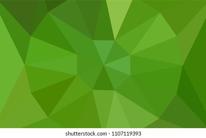 Light Green vector abstract mosaic backdrop with a diamond. Polygonal abstract illustration with gradient. Best triangular design for your business.