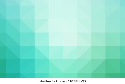 Light Green vector abstract mosaic backdrop. Shining colorful illustration with triangles. Textured pattern for your backgrounds.
