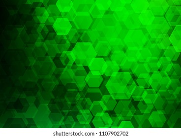 Light Green vector abstract mosaic background. Creative illustration in halftone style with gradient. The textured pattern can be used for background.