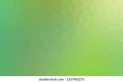 Light Green vector abstract mosaic background. Geometric illustration in Origami style with gradient.  Completely new template for your banner.