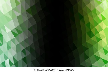 Light Green vector abstract mosaic backdrop. Colorful illustration in abstract style with gradient. The polygonal design can be used for your web site.