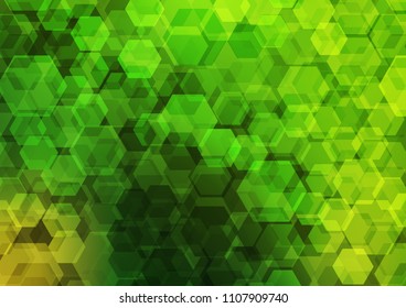 Light Green vector abstract mosaic template. Colorful illustration in abstract style with gradient. The elegant pattern can be used as part of a brand book.