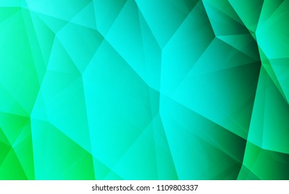 Light Green vector abstract mosaic pattern. Colorful illustration in abstract style with triangles. Template for cell phone's backgrounds.