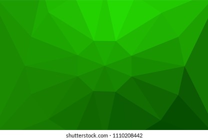 Light Green vector abstract mosaic background with a diamond. Polygonal abstract illustration with gradient. Polygonal design for your web site.