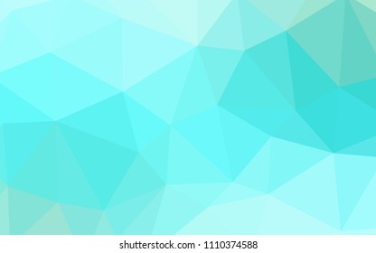 Light Green vector abstract mosaic background. Triangular geometric sample with gradient.  Brand new design for your business.