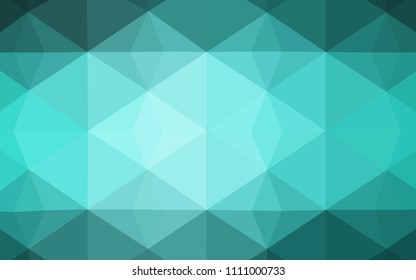 Light Green vector abstract mosaic pattern. Geometric illustration in Origami style with gradient.  Brand new design for your business.