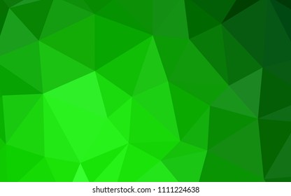 Light Green vector abstract mosaic pattern. Colorful illustration in polygonal style with gradient. New template for your brand book.
