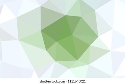 Light Green vector abstract mosaic pattern. Colorful abstract illustration with triangles. Template for cell phone's backgrounds.