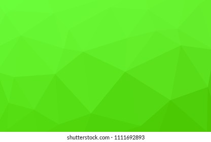 Light Green vector abstract mosaic backdrop. A completely new color illustration in a polygonal style. A completely new design for your leaflet.