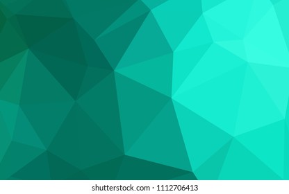 Light Green vector abstract mosaic pattern. Polygonal abstract illustration with gradient. Textured pattern for your backgrounds.
