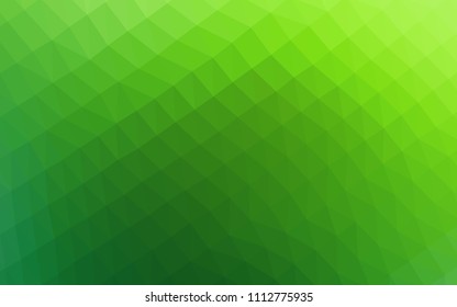 Light Green vector abstract mosaic background. Triangular geometric sample with gradient.  A completely new design for your business.