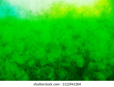 Light Green vector abstract mosaic template. A completely new color illustration in a vague style. The elegant pattern can be used as part of a brand book.