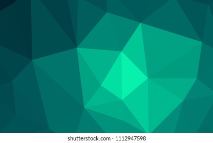 Light Green vector abstract mosaic backdrop. Modern abstract illustration with triangles. A completely new design for your leaflet.