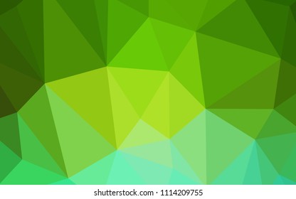 Light Green vector abstract mosaic pattern. Creative geometric illustration in Origami style with gradient. New template for your brand book.