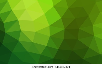 Light Green vector abstract mosaic abstract mosaic. Shining illustration, which consist of triangles. A completely new template for your business design.