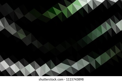 Light Green vector abstract mosaic pattern. Creative geometric illustration in Origami style with gradient. Triangular pattern for your business design.