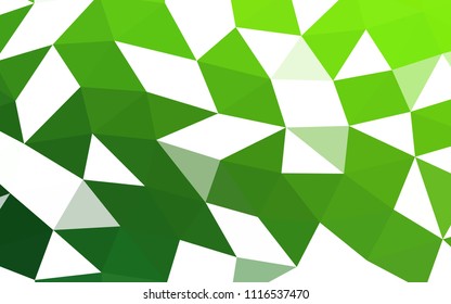 Light Green vector abstract mosaic abstract mosaic. Shining colored illustration in a Brand new style. The textured pattern can be used for background.