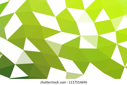 Light Green vector abstract mosaic abstract mosaic. Colorful abstract illustration with gradient. The best triangular design for your business.