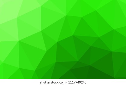 Light Green vector abstract mosaic background. Colorful abstract illustration with triangles. Triangular pattern for your design.