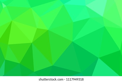 Light Green vector abstract mosaic backdrop. A completely new color illustration in a polygonal style. A completely new design for your leaflet.