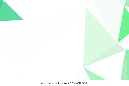 Light Green vector abstract mosaic pattern. Triangular geometric sample with gradient.  Polygonal design for your web site.