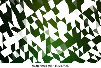 Light Green vector abstract mosaic backdrop. Colorful abstract illustration with gradient. Triangular pattern for your business design.