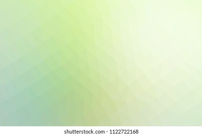 Light Green vector abstract mosaic background. Geometric illustration in Origami style with gradient.  The template can be used as a background for cell phones.