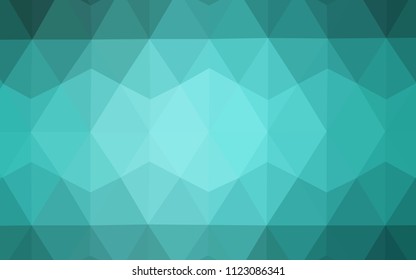 Light Green vector abstract mosaic pattern. Shining polygonal illustration, which consist of triangles. Best triangular design for your business.