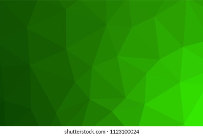 Light Green vector abstract mosaic backdrop. Glitter abstract illustration with an elegant triangles. Pattern for a brand book's backdrop.