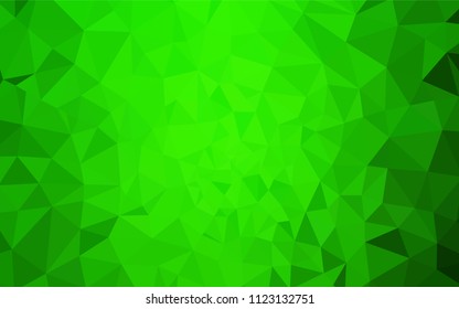 Light Green vector abstract mosaic backdrop. A sample with polygonal shapes. Textured pattern for your backgrounds.