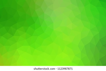 Light Green vector abstract mosaic pattern. A completely new color illustration in a polygonal style. Triangular pattern for your design.