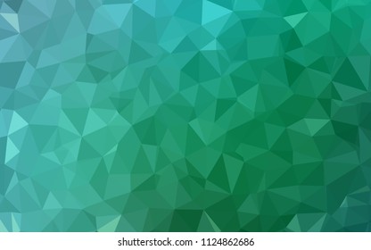 Light Green vector abstract mosaic background. Colorful abstract illustration with triangles. Completely new template for your banner.