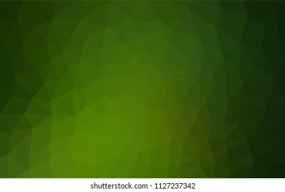 Light Green vector abstract mosaic background. Creative geometric illustration in Origami style with gradient. Best triangular design for your business.