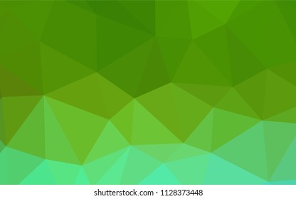 Light Green vector abstract mosaic pattern. A completely new color illustration in a polygonal style. A completely new design for your leaflet.