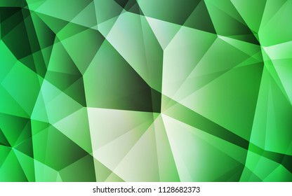 Light Green vector abstract mosaic pattern. Creative geometric illustration in Origami style with gradient. Pattern for a brand book's backdrop.