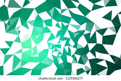 Light Green vector abstract mosaic pattern. Colorful illustration in polygonal style with gradient. Brand new style for your business design.