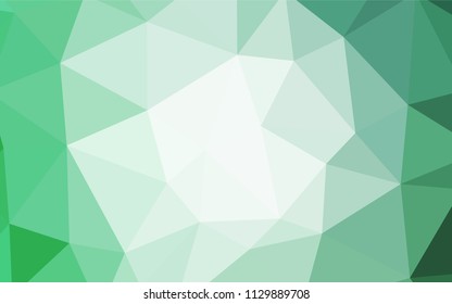 Light Green vector abstract mosaic backdrop. Colorful illustration in abstract style with triangles. Pattern for a brand book's backdrop.