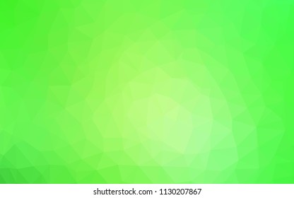 Light Green vector abstract mosaic background. Glitter abstract illustration with an elegant triangles. Pattern for a brand book's backdrop.