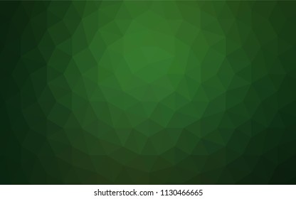 Light Green vector abstract mosaic pattern. Colorful illustration in abstract style with triangles. Textured pattern for your backgrounds.